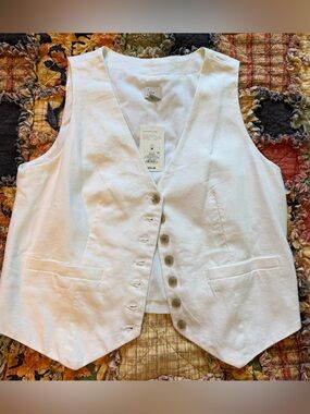 a new day White Women's Button Vest